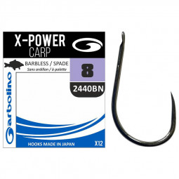 X Power Carp hooks per 12 2440BN