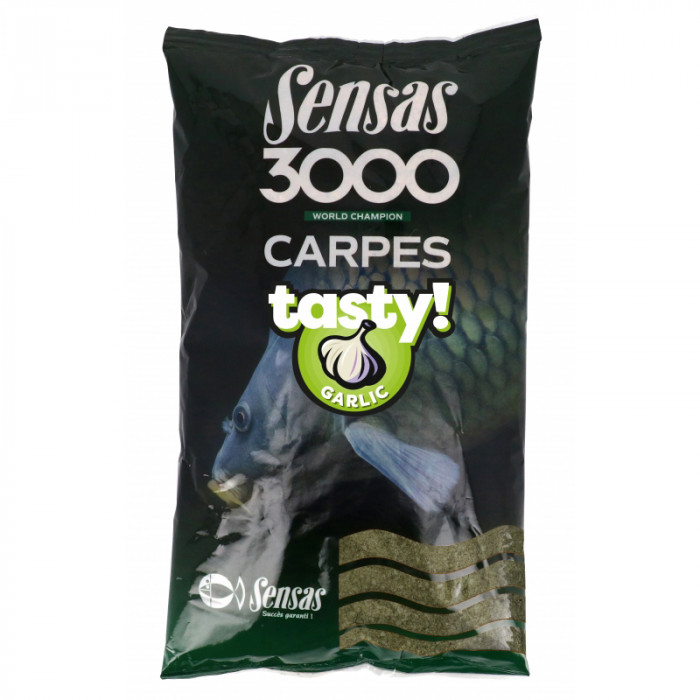 3000 Carp Tasty Garlic 1kg Sensas 1