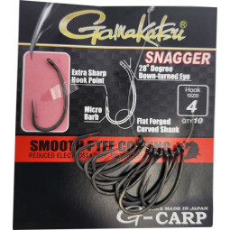 Gamakatsu G-Carp Snagger Eyed Hooks Micro Barbed 10pcs Carp Fishing