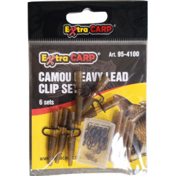 Clip Plomb Extra Carp Heavy Lead Clip Set Camou (par 6)