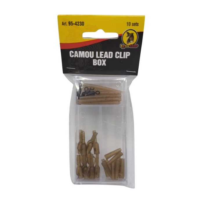 Clip Plomb Extra Carp Lead Clip Box Camou (par 10) 1