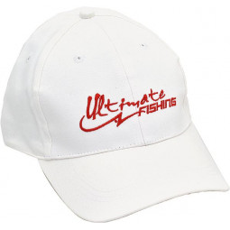 Gorra de pesca Ultimate blanca y roja