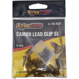 Camou Lead Clip Set ExtraCarp par 6