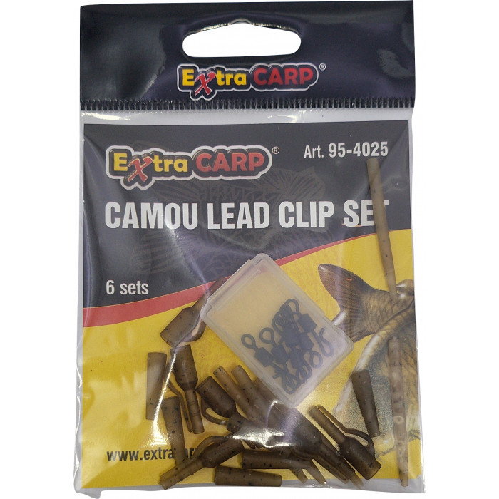Camou Lead Clip Set ExtraCarp per 6 1