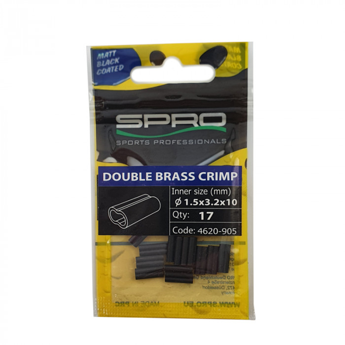 Spro Matte Black Double Brass Crimp Tube 1
