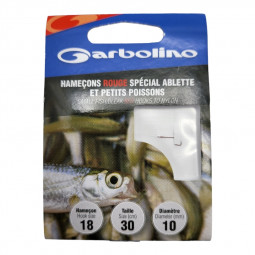 Garbolino Rot Haken Spezial Ablette und kleine Fische
