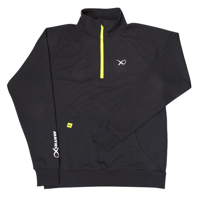 Matrix Minimal Black Marl 1/4 Zip Sweater 2