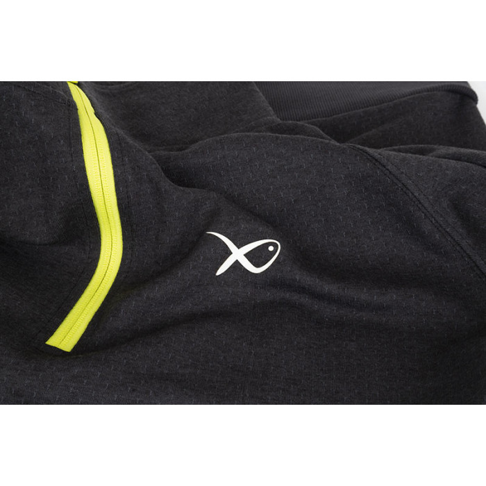 Sweat Matrix Minimal Black Marl 1/4 Zip Sweater 5