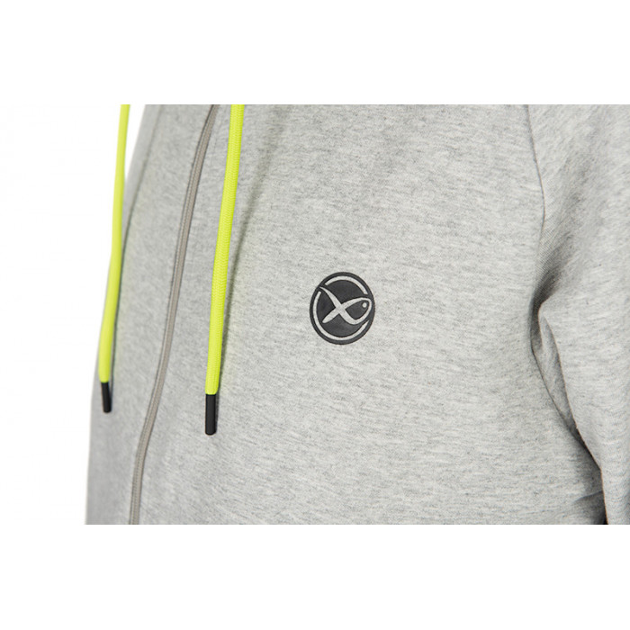 Hoody Full Zip Marl Grey/Lime (Black Edition) 4