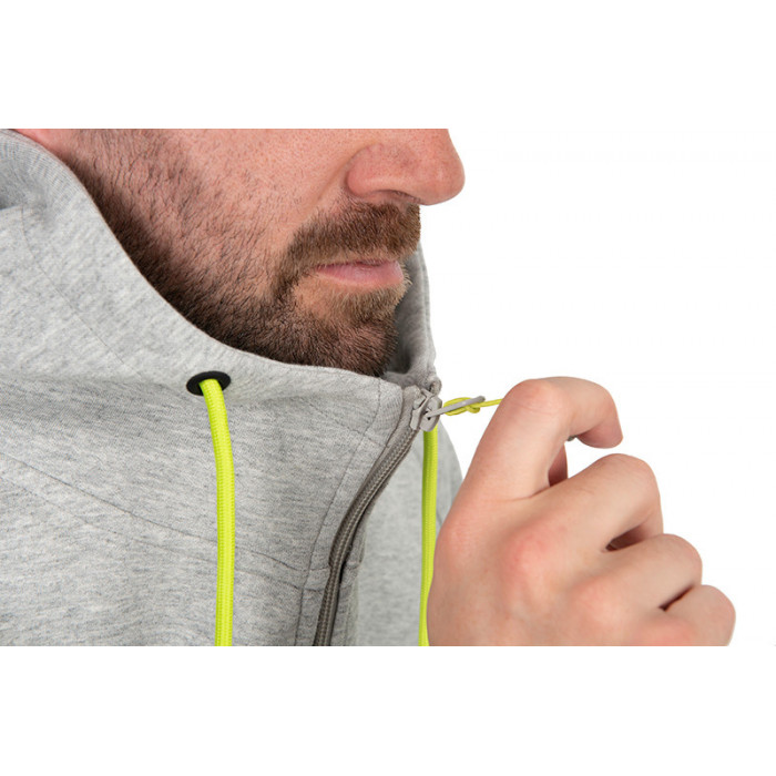 Hoody Full Zip Marl Grey/Lime (Black Edition) 6