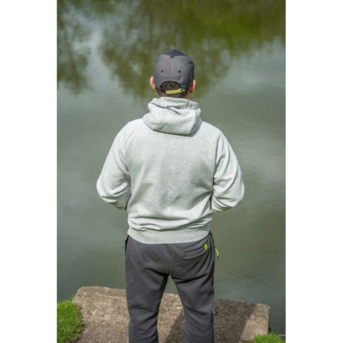 Hoody Full Zip Marl Grey/Lime (Black Edition) 8