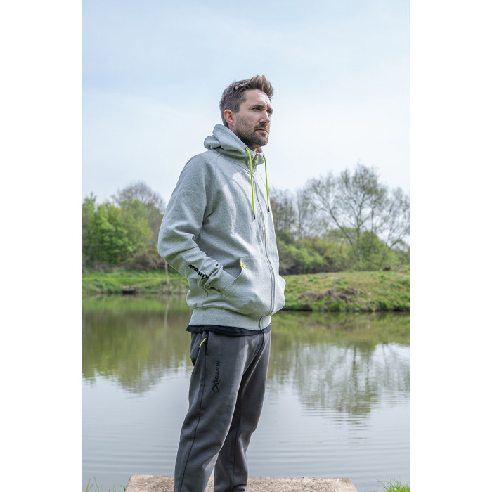 Hoody Full Zip Marl Grey/Lime (Black Edition) 12