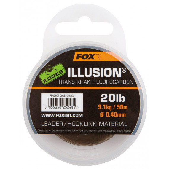 Fluorocarbone Illusion Leader Khaki 50m Fox 1