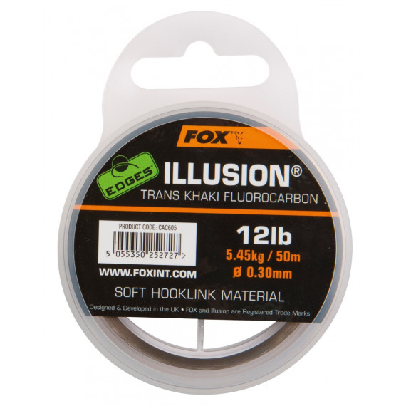 Fluorocarbon 50m Illusion Zachte onderlijn Khaki Fox 1