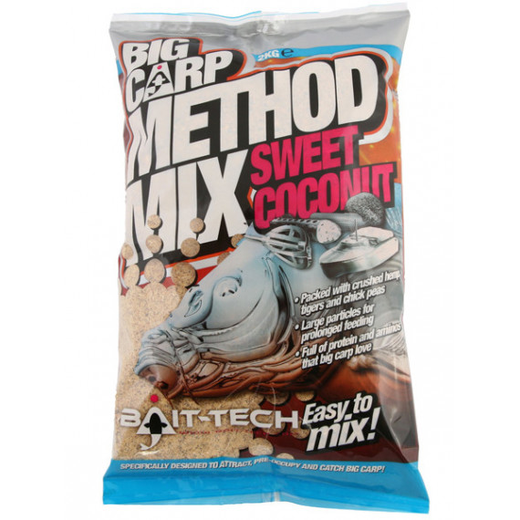 Big Carp Coconut Method mix 2kg Bait-tech 1