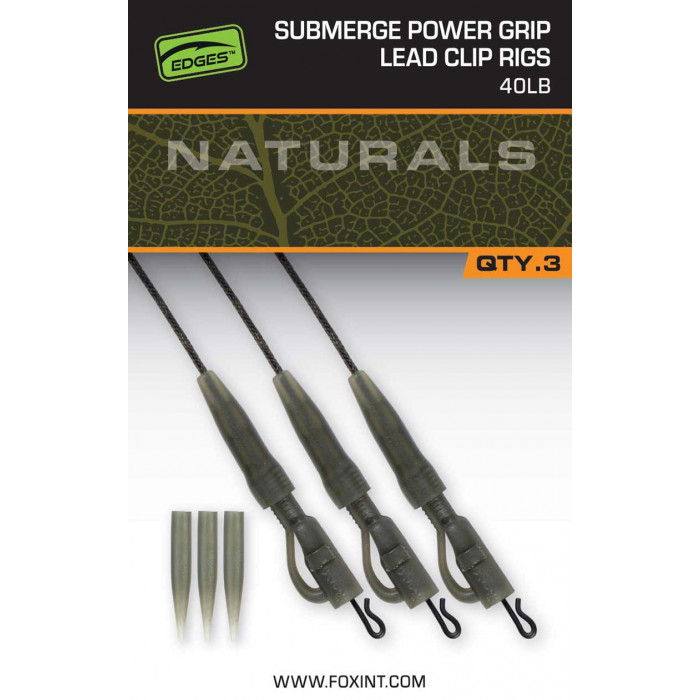 Naturals submerge power grip lead clip 40lb X3 Fox 1