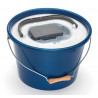 18L Blauwe Metalen Emmer + Beluchter Plastilys min 1