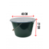 Kit Bucket 25L +Lid + Bowl 8L, Green Plastilys min 3