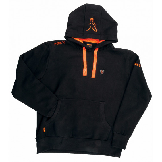 Zwart / oranje hoodie Fox 2