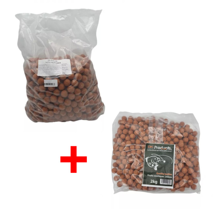 Pak Tutti Fruitti boilies 5kg + 2kg Dk Kwaliteit Exotisch Fruit 1
