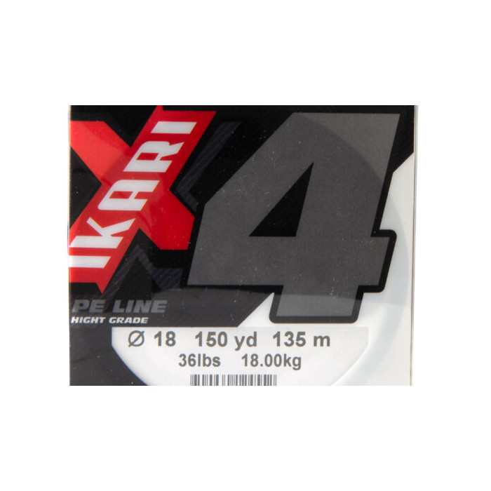 Powerline Ikari X4 Geflecht Grau - 135 m 4 Stränge 1