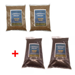 Paquete de 2 Pellets para Peces 2.5Mm 2Kg + 2 Pellets Expansores 4Mm 1Kg