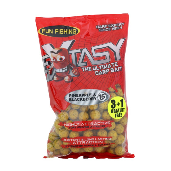 Fun Fishing Extasy Boilies 15mm - Pineapple Blackberry - 800g 1
