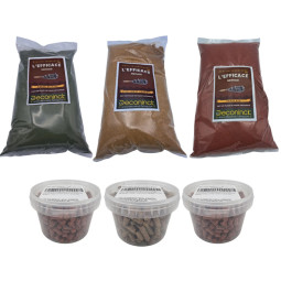 Pack Amorce Method L’Efficace 3 x 2kg + Babycorn Pellets  3 x 400g