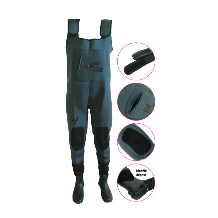 Waders Ioda neoprene 4 mm special float tube IODA - Comfort, flexibility and strength 1