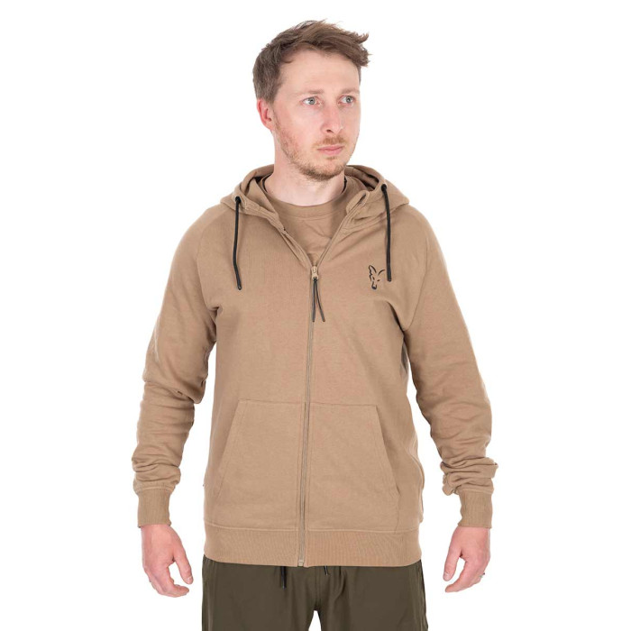 Sweat Fox Collection LW Zip Hoody Tan Ltd 1
