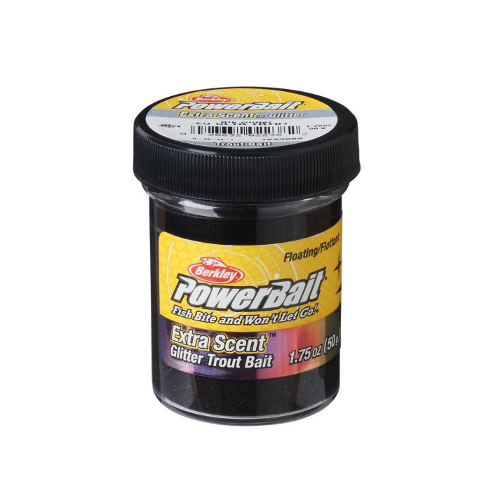 Berkley PowerBait Trout Paste Glitter Black - 50g (1.75 oz) 1