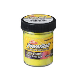 BERKLEY PowerBait Forellenpaste Glitter - Sunshine Yellow Glitter - 50g (≈1.75oz)