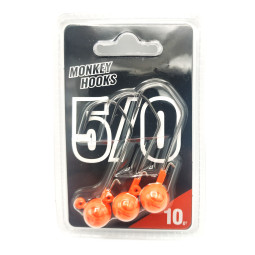 Monkey lures Bleikopf Monkey hook T5/0 orange pro 3