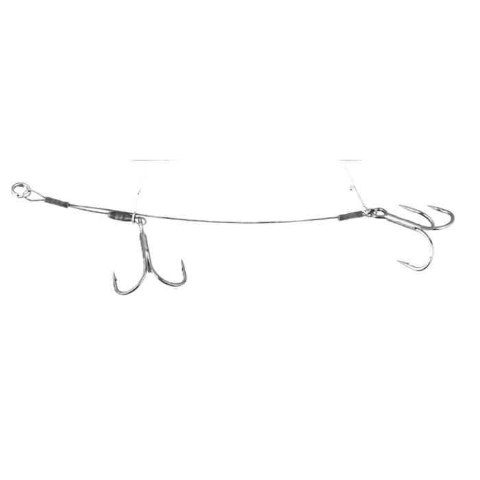 Savage gear Monture carbone 49 double stinger 2/0  23kg 13.5cm 1