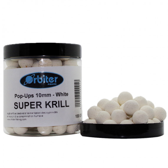 Super Krill pop-ups White 100gr Orbiter baits 1