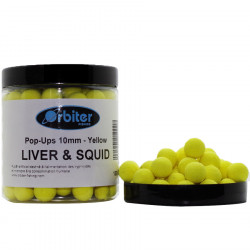 Liver & Squid pop-ups Yellow 100gr Orbiter baits